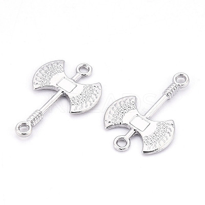Alloy Double Axe Connector Charms PALLOY-N176-125P-1