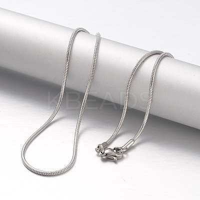 Non-Tarnish 304 Stainless Steel Snake Chain Necklaces NJEW-F195-04B-P-1