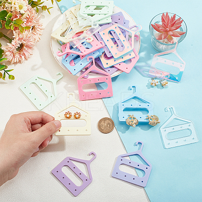 32Pcs 8 Colors 8-Hole Mini Acrylic Earring Hanger EDIS-PH0001-83-1