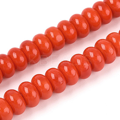 Opaque Solid Color Glass Beads Strands X-GLAA-ZX008-8mm-18M-1