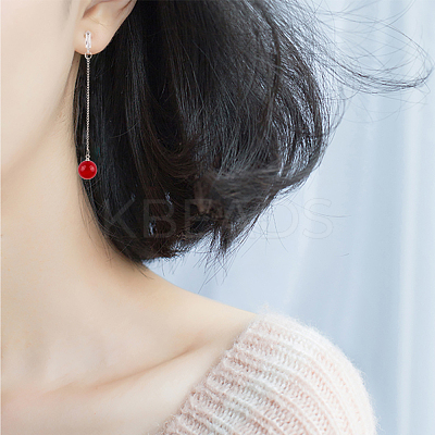 Alloy Stud Dangle Earrings EJEW-K072-18A-1