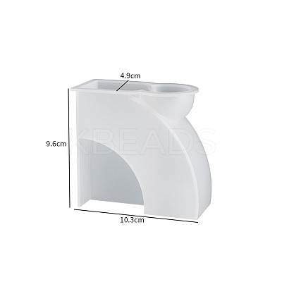 DIY Curved Letter L-Shaped Candle Holder Food Grade Silicone Molds SIMO-PW0020-03-1