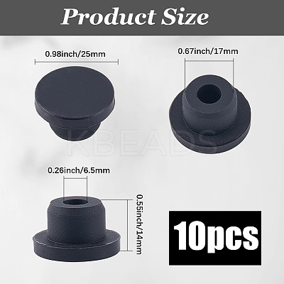 10Pcs Silicone Hole Plugs AJEW-GF0011-66B-1