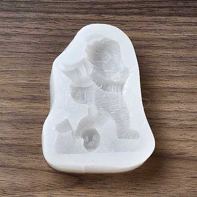 DIY Mini Halloween Mummy Food Grade Silicone Statue Molds LS-DIY-G054-C01-1