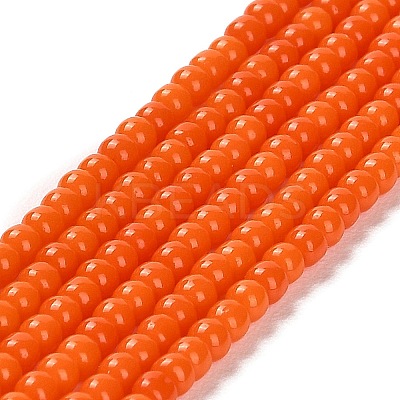 Imitation Jade Glass Beads Strands GLAA-K062-A01-07-1