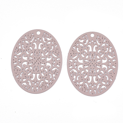 430 Stainless Steel Filigree Pendants X-STAS-T042-12E-1