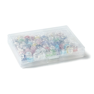 60Pcs 12 Colors Polymer Clay Rhinestone European Beads CPDL-FS0001-02-1