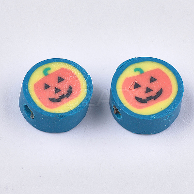 Christmas/Halloween Theme 300Pcs Handmade Polymer Clay Beads CLAY-SP0001-01A-1