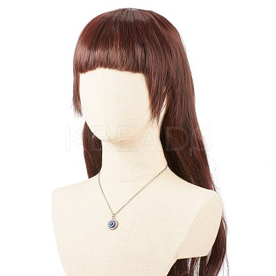 Non-Tarnish Stainless Steel Evil Eye Pendant Necklace for Women NJEW-JN03893-1