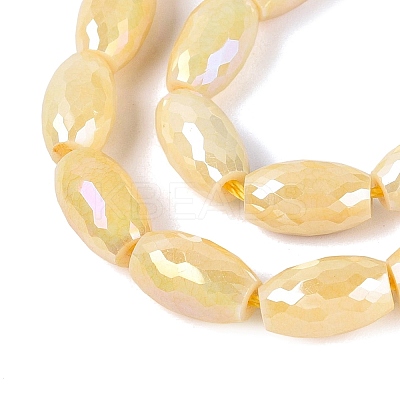 Anti-Tarnish Electroplate Glass Beads Strands EGLA-Q130-02A-08-1