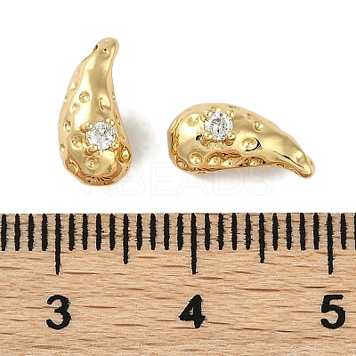 Brass Micro Pave Cubic Zirconia Charms KK-P283-27A-G-1