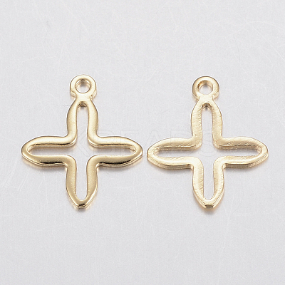 201 Stainless Steel Tiny Cross Charms STAS-H436-42-1