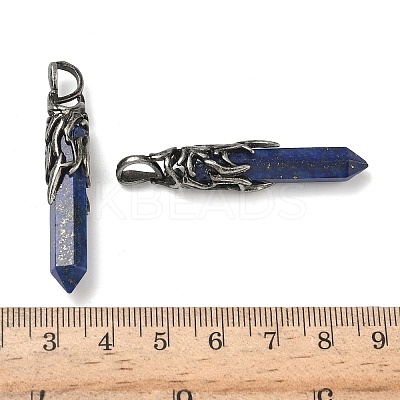 Dyed Natural Lapis Lazuli Pendants G-H332-10AS-07-1