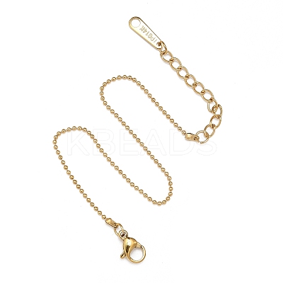 Ion Plating(IP) 304 Stainless Steel Ball Chain Bracelet for Women BJEW-G667-10G-1