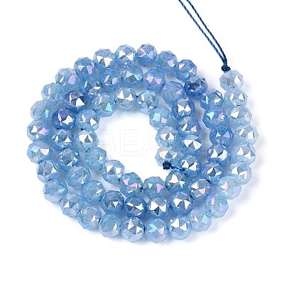 Anti-Tarnish Electroplate Glass Beads Strands GLAA-N064-6mm-10-1