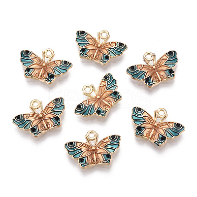 Alloy Enamel Pendants ENAM-N055-014F-NR-1