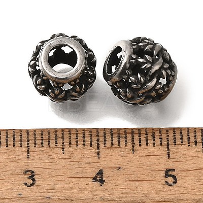 304 Stainless Steel European Beads STAS-D191-06A-AS-1