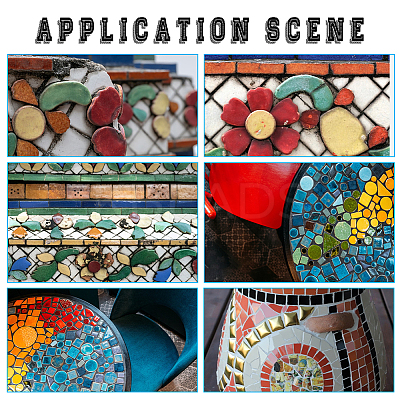 500G Mosaic Tiles Ceramics Cabochons PORC-FH0001-16-1