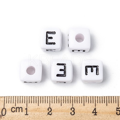 Letter Acrylic European Large Hole Beads X-OPDL-R050-10mm-E-1