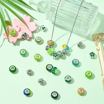 50Pcs Resin European Beads RESI-CJC0050-01A-1