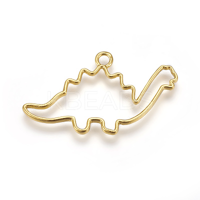 Zinc Alloy Open Back Bezel Pendants PALLOY-WH0039-01G-B-1