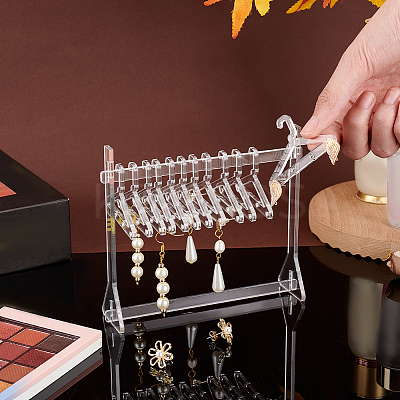 1 Set Transparent Acrylic Earring Display Stands EDIS-PH0001-55A-1