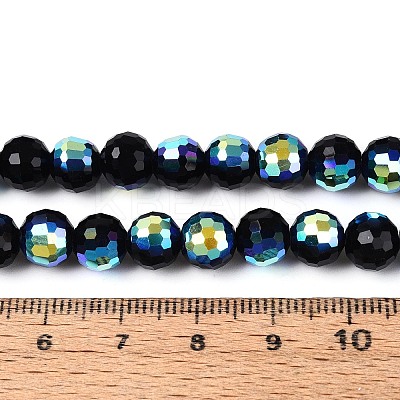 Electroplate Opaque Glass Beads Strands EGLA-N024-01A-A02-1