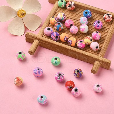 Handmade Polymer Clay Beads CLAY-YW0001-86-1
