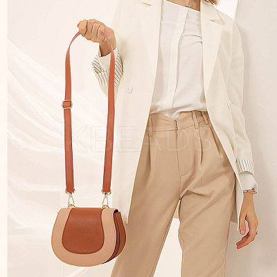 2Pcs 2 Colors PU Imitation Leather Adjustable Bag Straps DIY-WR0003-13B-1