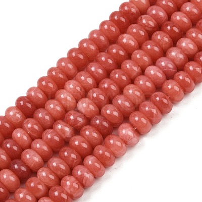Dyed Natural White Jade Beads Strands G-G107-A27-01-1