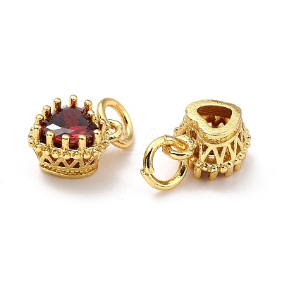 Brass Micro Pave Mixed Color Cubic Zirconia Pendants ZIRC-D120-02G-04-1
