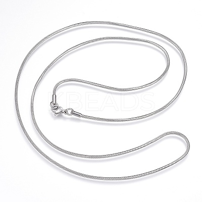 Non-Tarnish 304 Stainless Steel Snake Chain Necklaces LS-NJEW-D285-03P-1