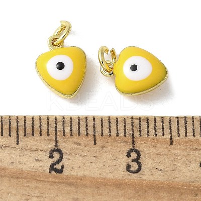 Brass Enamel Charms KK-S518-03E-G-1
