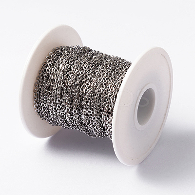 Tarnish Resistant 304 Stainless Steel Cable Chains CHS-L014-16P-1