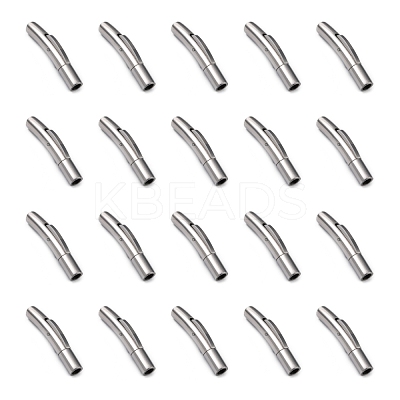 Tarnish Resistant Column 316 Surgical Stainless Steel Bayonet Clasps STAS-A021-3mm-1