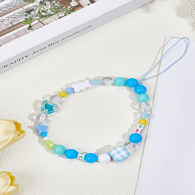 1Pc Acrylic Beaded Mobile Straps for Women HJEW-LP0002-16A-1