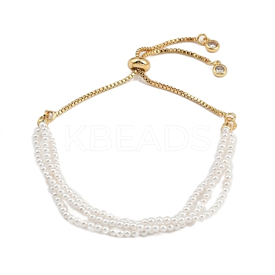 Brass Box Chain Slider Bracelets BJEW-D366-01G-1