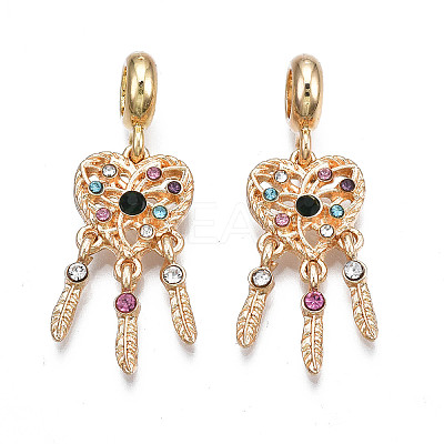Rack Plating Alloy European Dangle Charms MPDL-N039-062LG-1