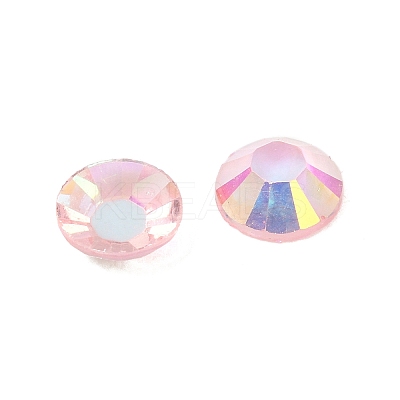 Electroplated Transparent Flat Back Resin Rhinestone Cabochons RESI-XCP0002-44D-1