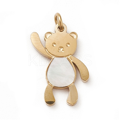 Natural Shell Pendants STAS-G295-07G-1