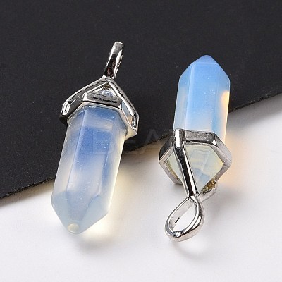 Opalite Pointed Pendants G-K329-21P-1