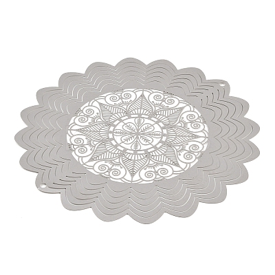 201 Stainless Steel 3D Rotating Hanging Wind Spinner STAS-B122-01P-10-1