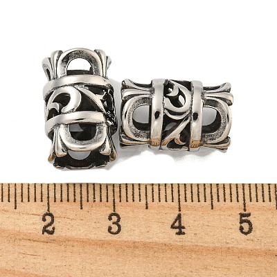 316 Surgical Stainless Steel European Beads STAS-Q326-03AS-02-1