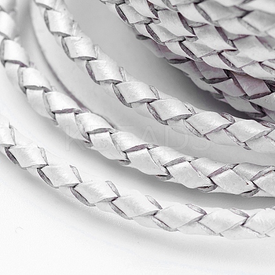 Round Braided Cowhide Cords WL-L009-01Y-1