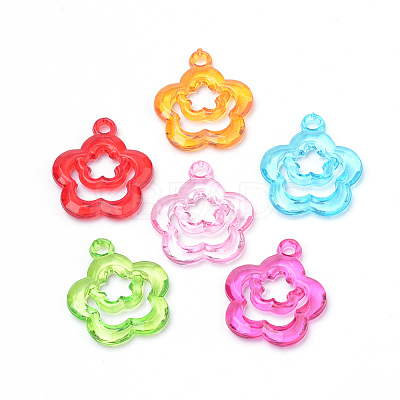 Transparent Acrylic Pendants X-TACR-S144-54-1
