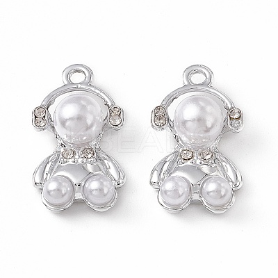 ABS Plastic Imitation Pearl Pendants PALLOY-K259-06P-1