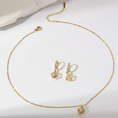 Cube 304 Stainless Steel Jewerly Set FS-WG4EAB4-01-1