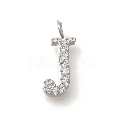 304 Stainless Steel Micro Pave Cubic Zirconia Pendants STAS-H228-06P-J-1