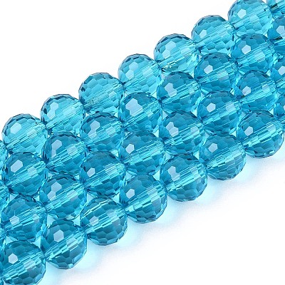 Transparent Glass Bead Strands GLAA-R095-12mm-23-1