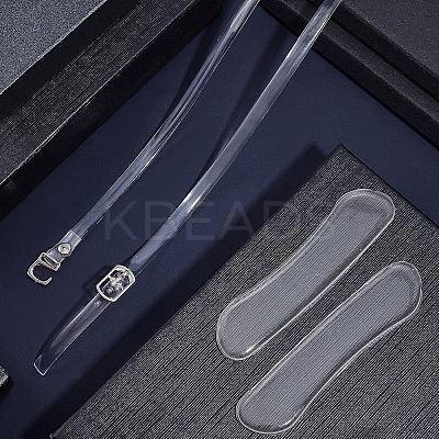 4 Pairs 2 Style Transparent TPU Shoelace & Silicone Stickers DIY-NB0006-70-1